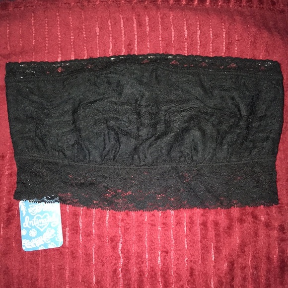Intimately Free People Black Lace Bandeau Sz M NWT - Picture 2 of 6